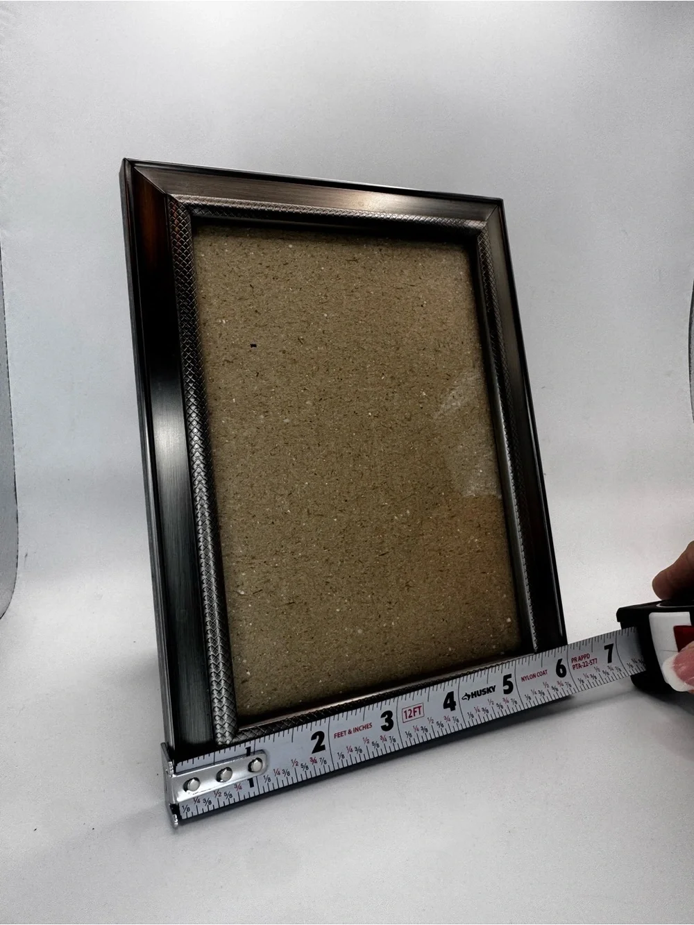Malden Black silver Photo Frame with Textured Inner Trim